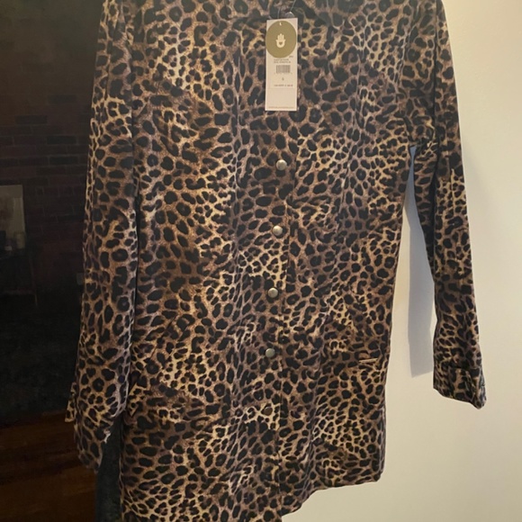 NWT Spiritual Gangster Lightweight Leopard Print Cheetah Dope Soul Coach Jacket - Picture 2 of 11